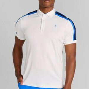 NWT Redvanly Men's Sevigne Polo Golf Shirt - Bright White - R2512B - Size Medium
